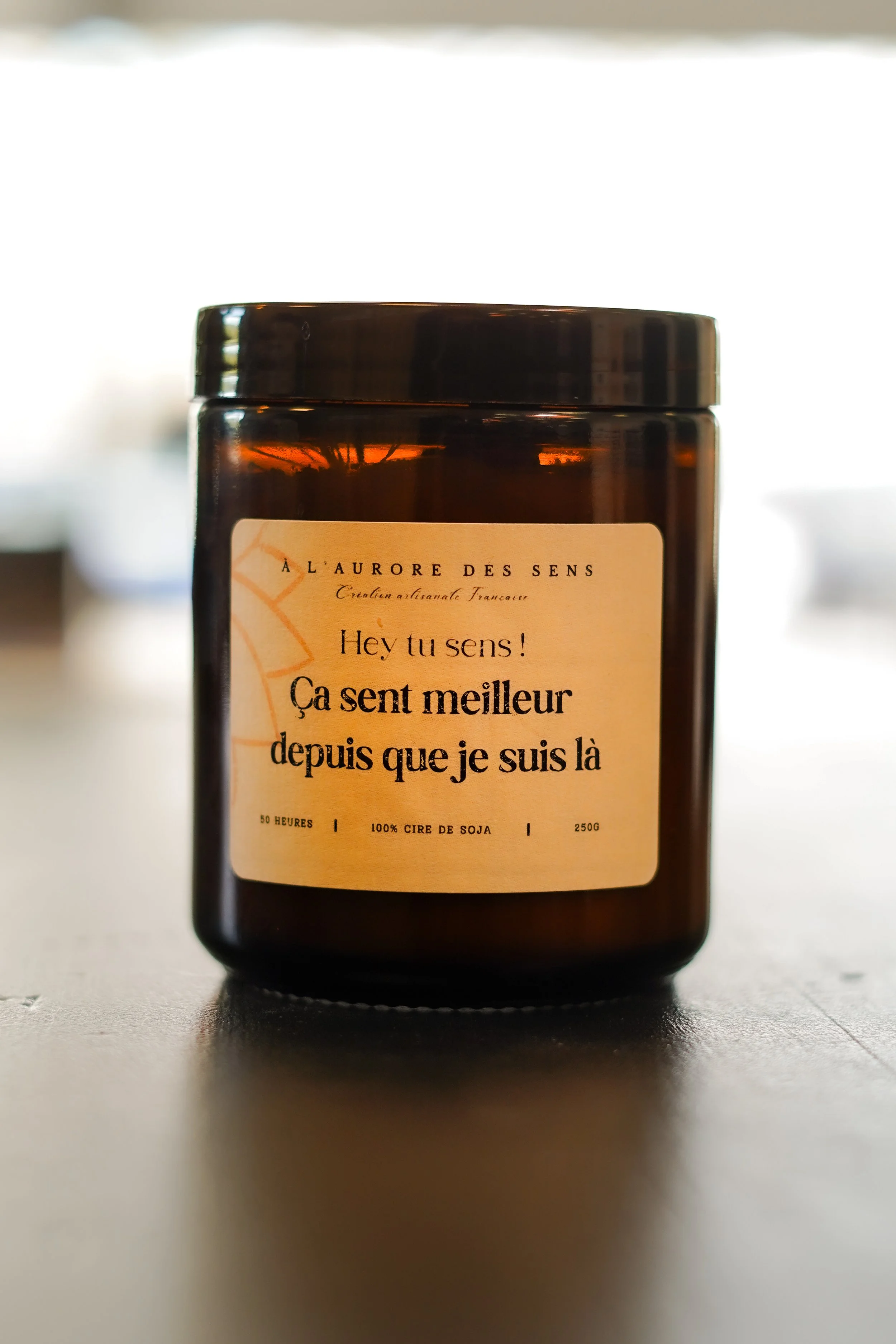 Bougie "Hey tu sens !"