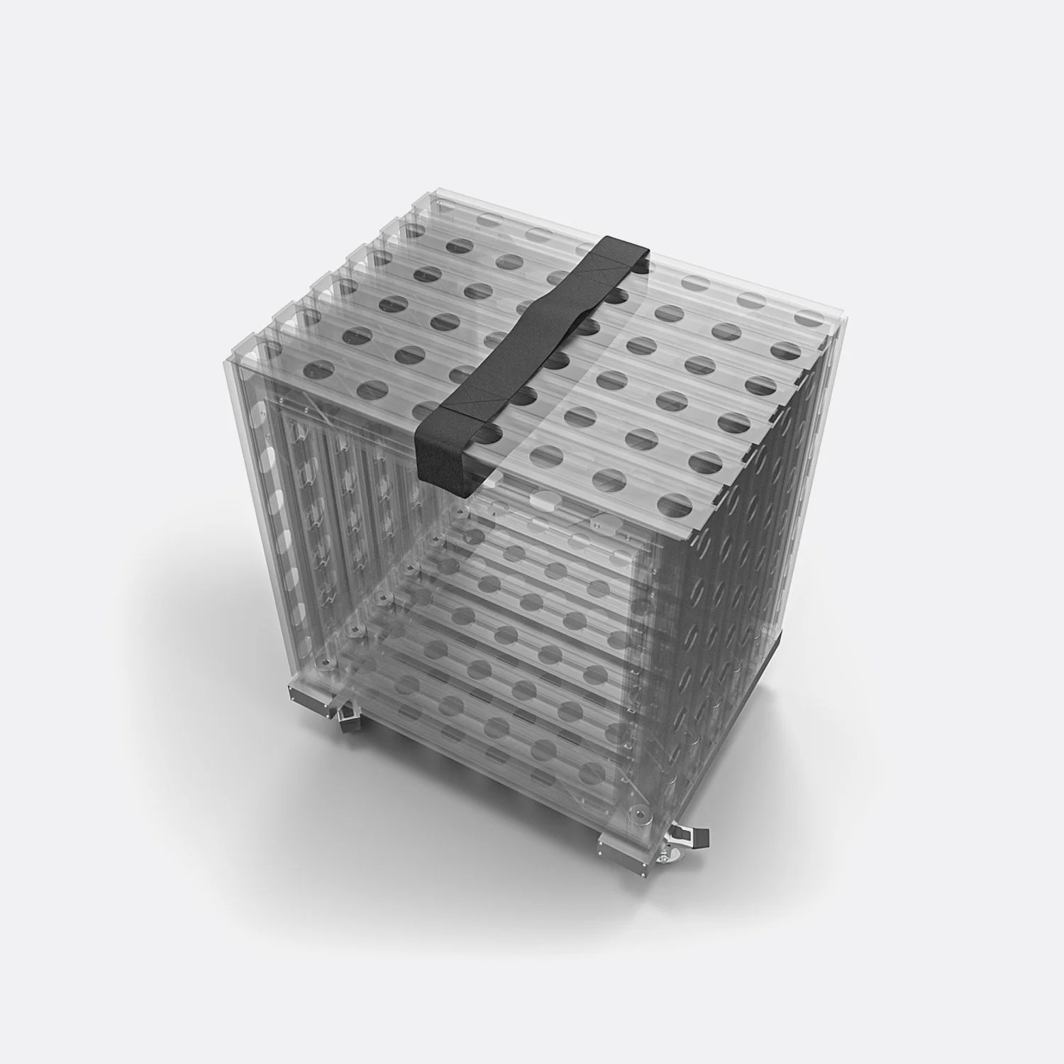 Esempio di imballo per telai di uno stand modulare