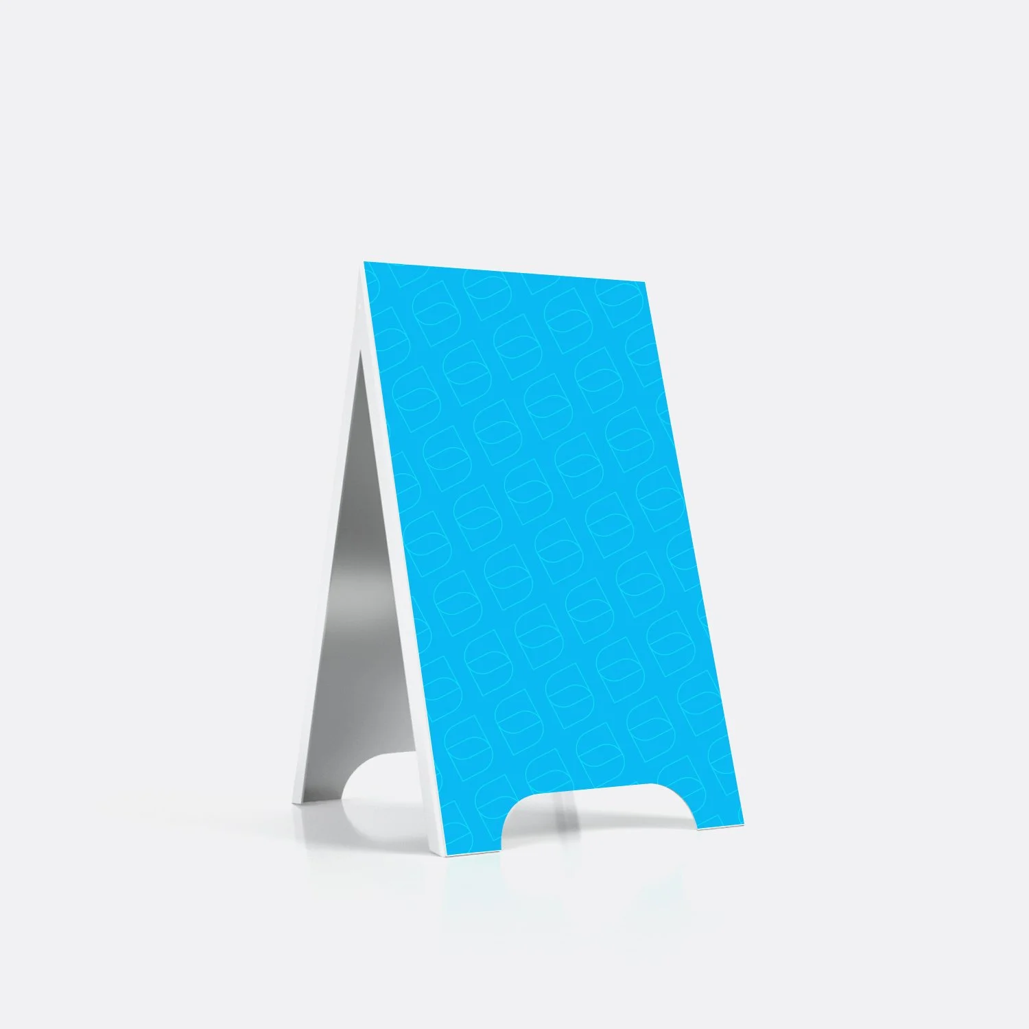 Cavalletto pubblicitari con sfondo blu