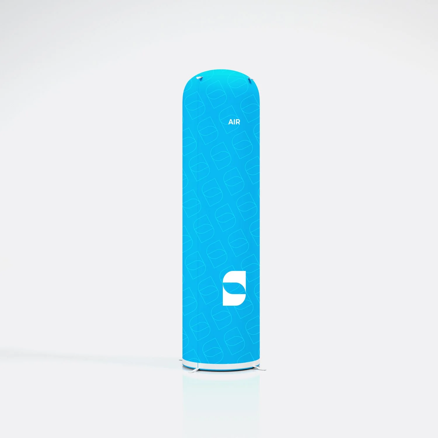 Colonna pubblicitaria da esterno gonfiabile con la scritta 'AIR' in alto