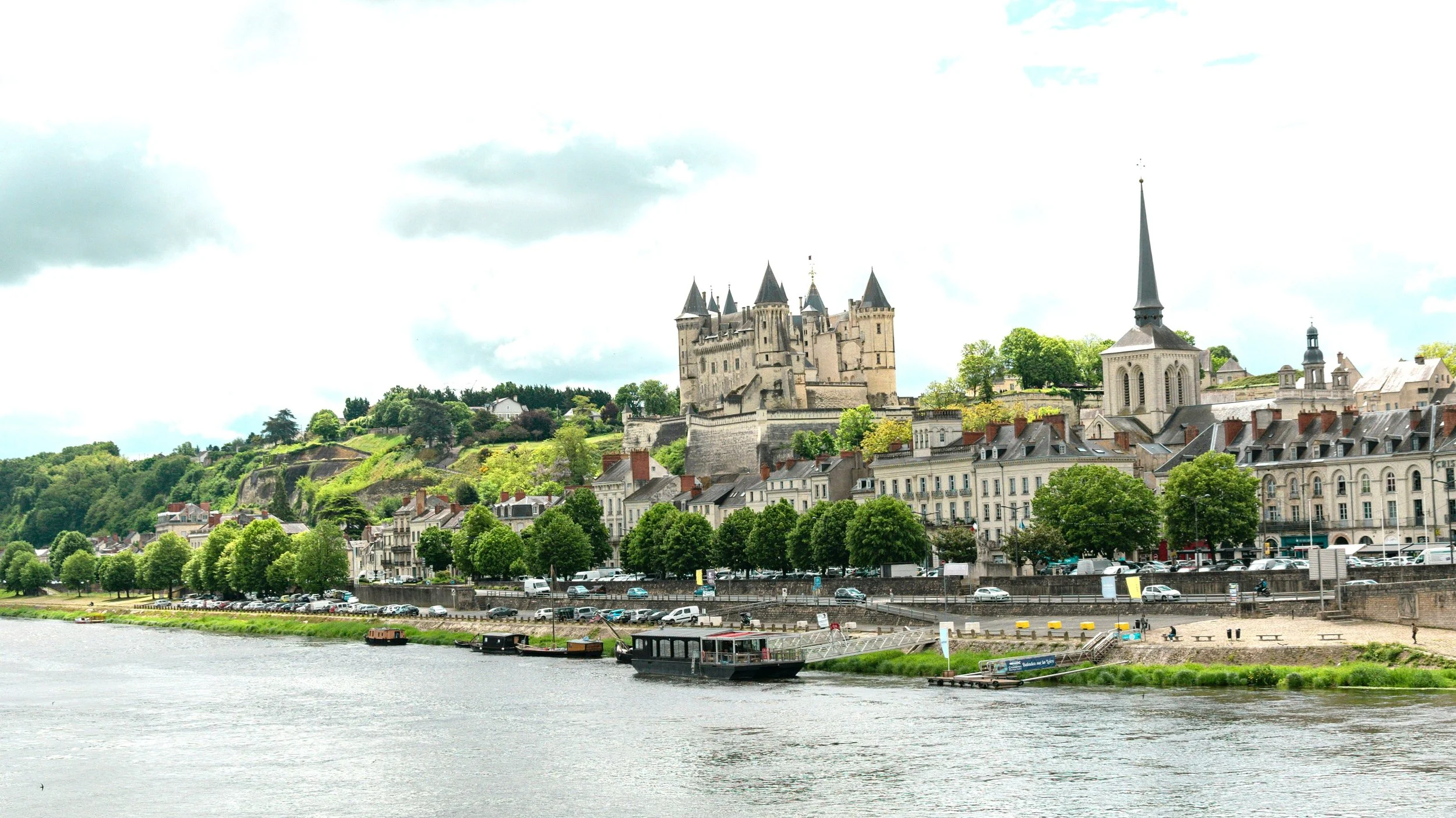 View of Saumur across the Loire