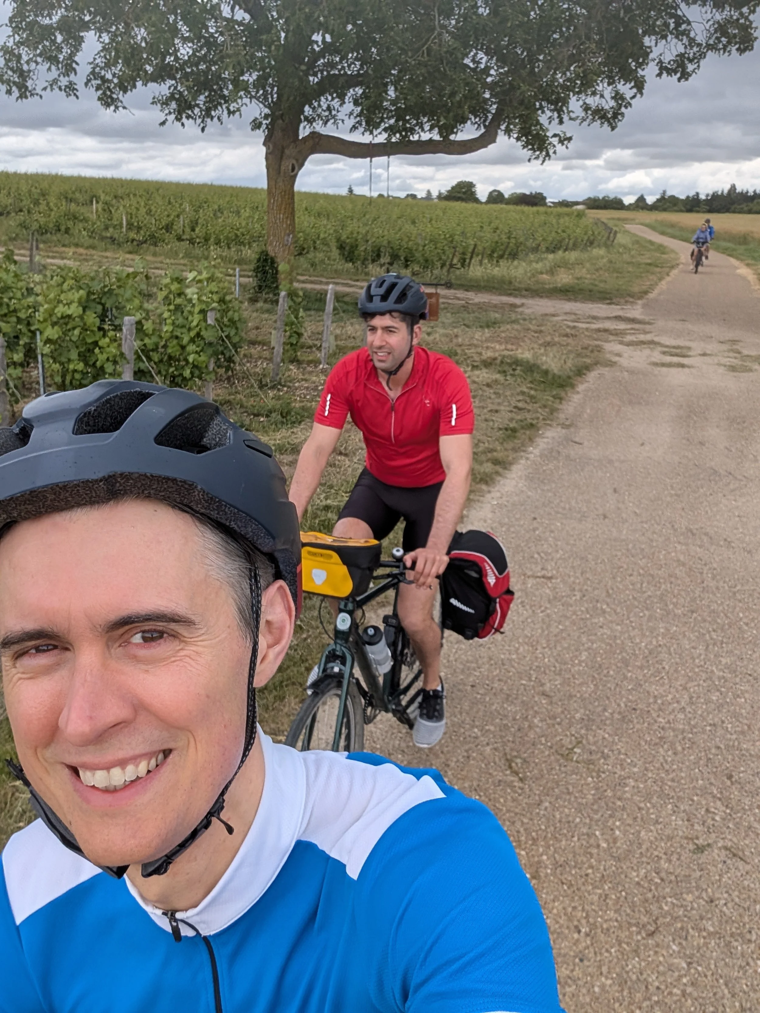 Cycling through vineyards along the Loire a Velo