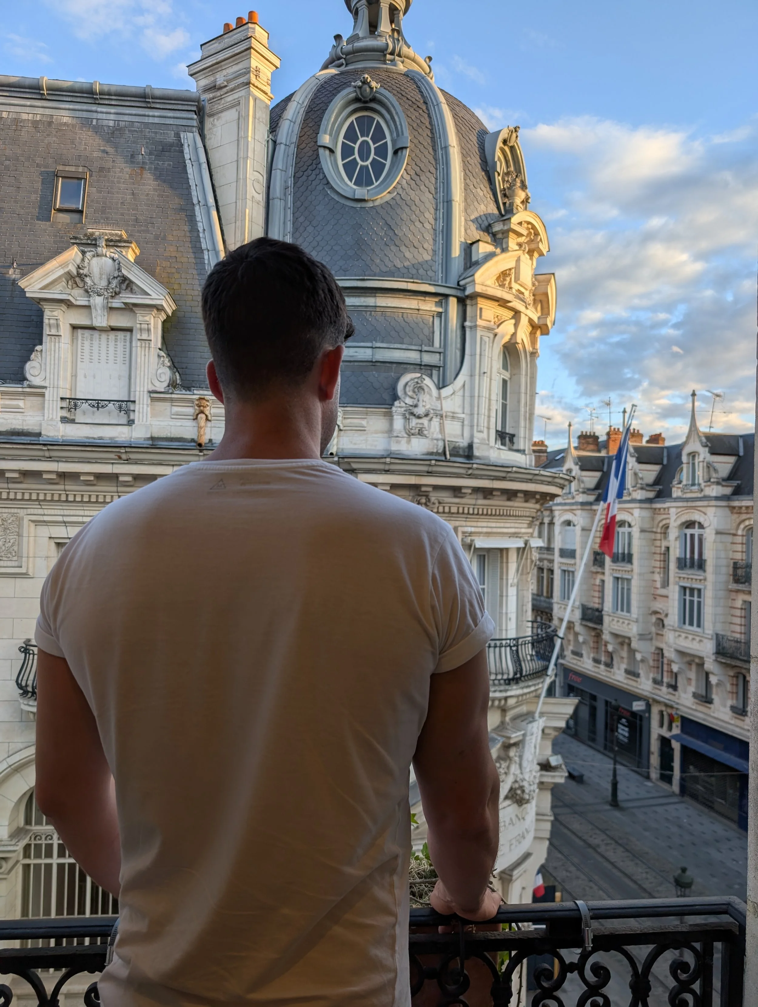 View from the hotel window in Orleans
