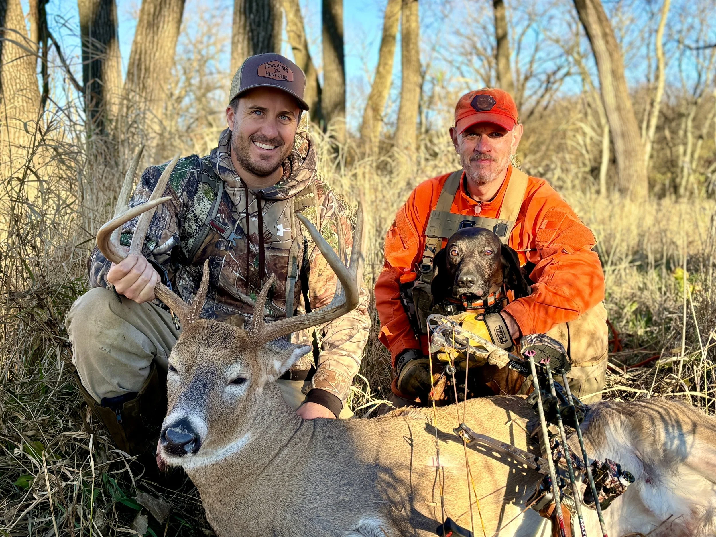 successful deer recovery using a trained blood tracking dog for archery hunter