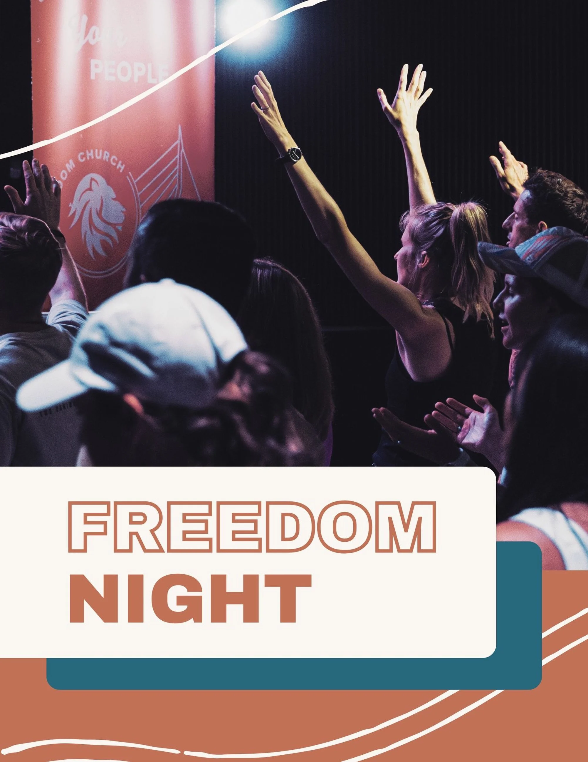 Freedom Night is Tonight! ✨

We&rsquo;re looking forward to gathering together for a night of worship, prayer, and encountering God.

Whether you&rsquo;ve been before or it&rsquo;s your first time, you&rsquo;re so welcome. Bring a friend and come exp