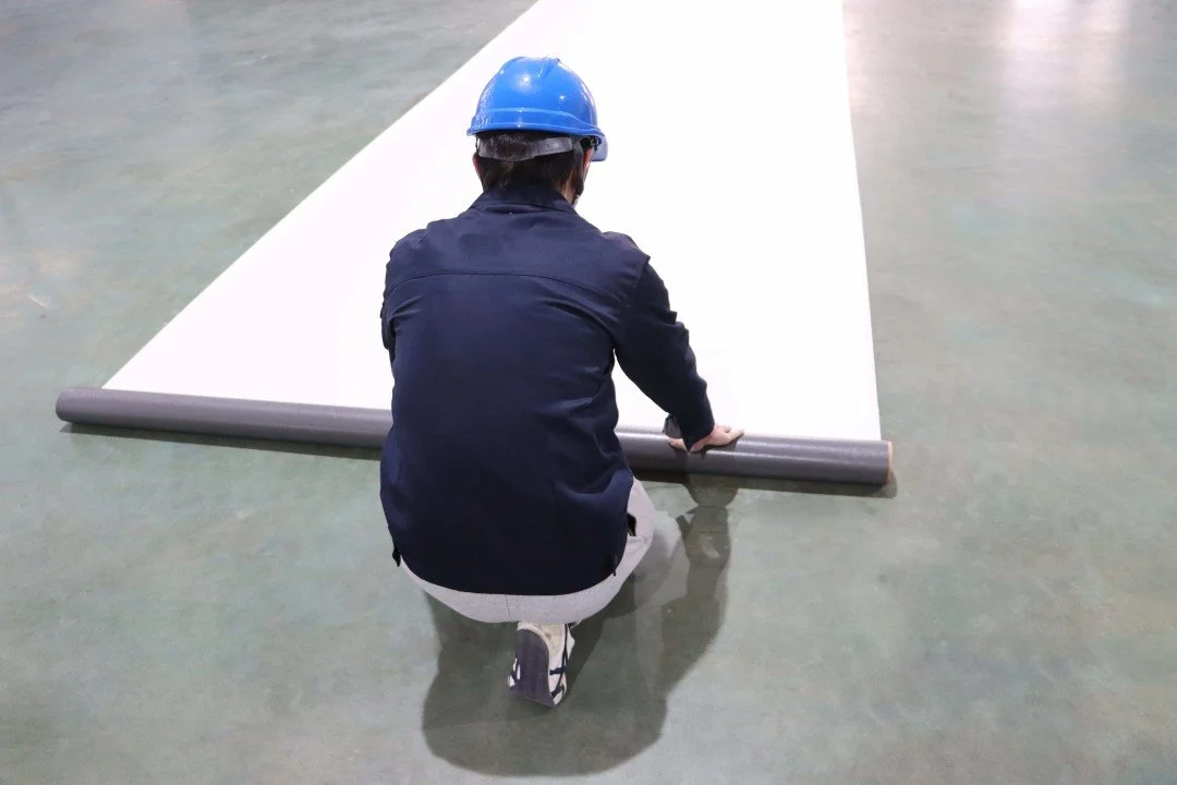 Surface preparation and pvc membrane installation by Prime Surfaces specialists