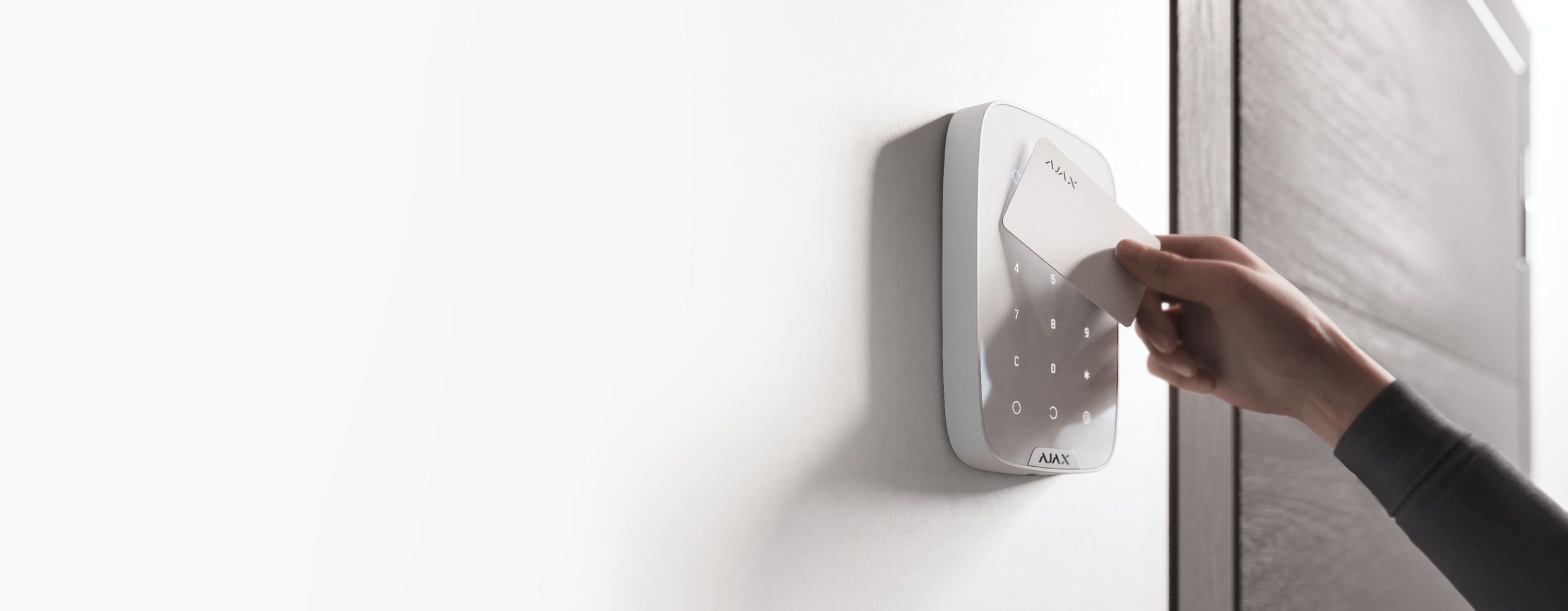 AJAX Keypad Plus - part of a Complete Fire and Security System in Southampton, Hampshire.