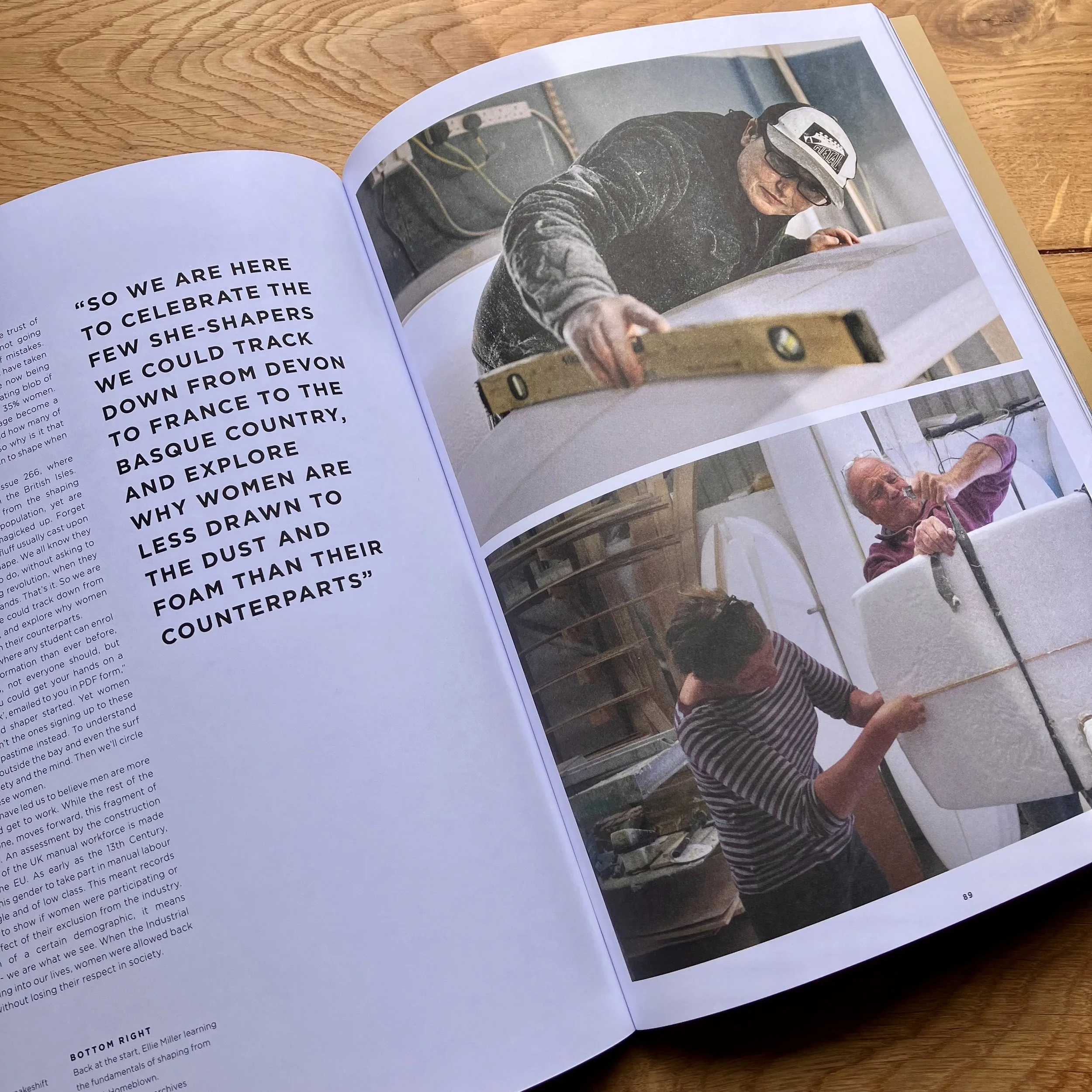 wavelength surf magazine article featuring Ellie