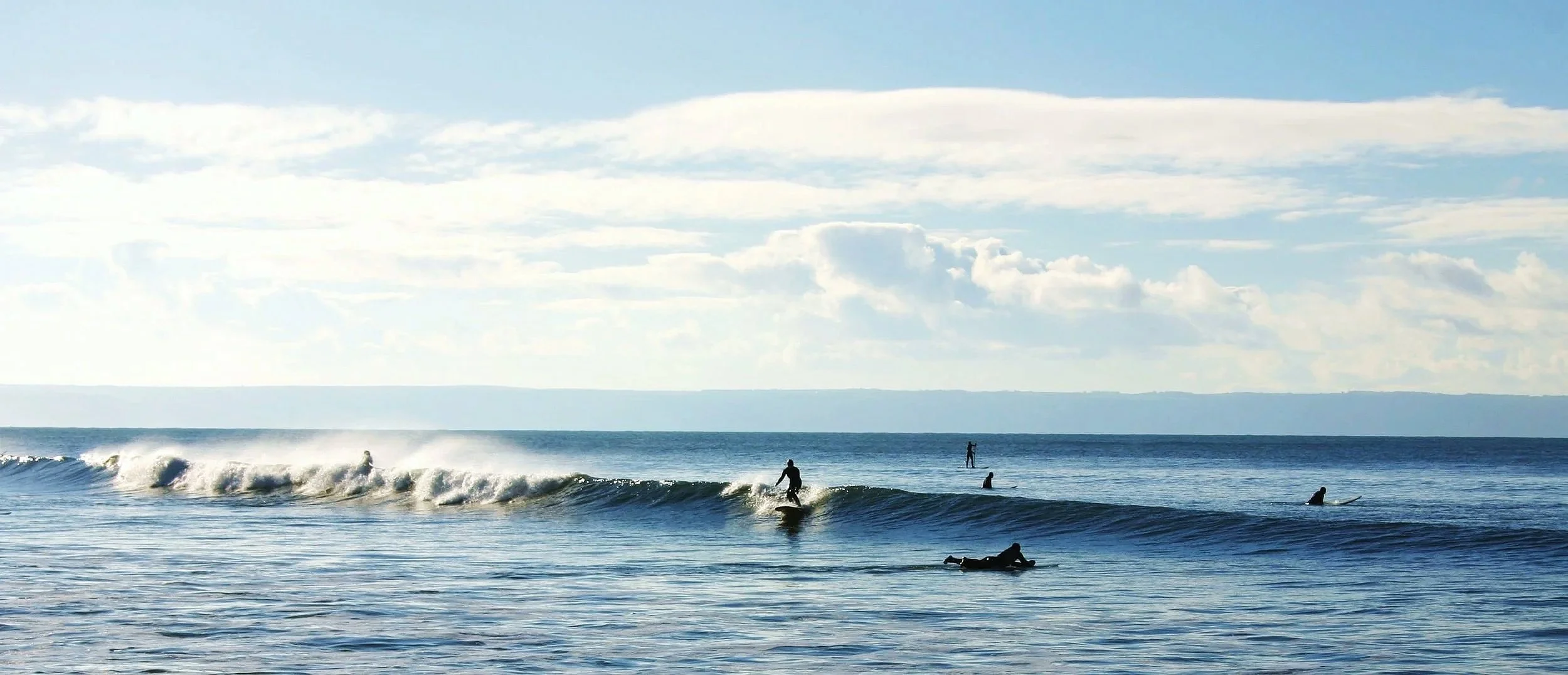 surfing saunton sands north Devon longboard