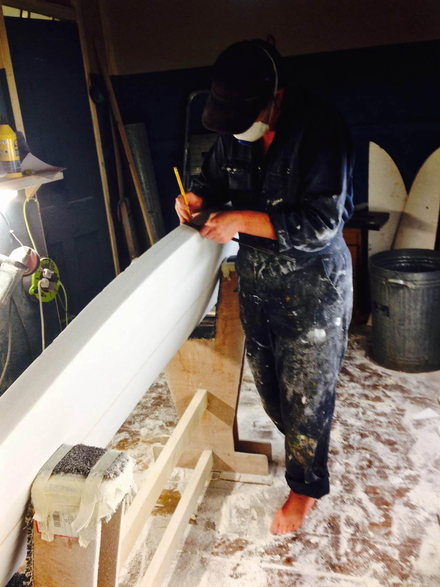 hand shaping custom surfboard order