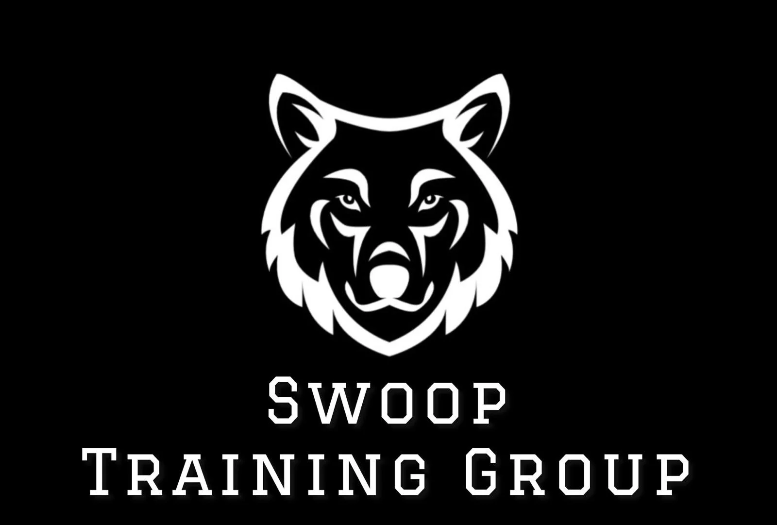 Black background with a white stylized bear head logo and the text "SWOOP TRAINING GROUP" below.