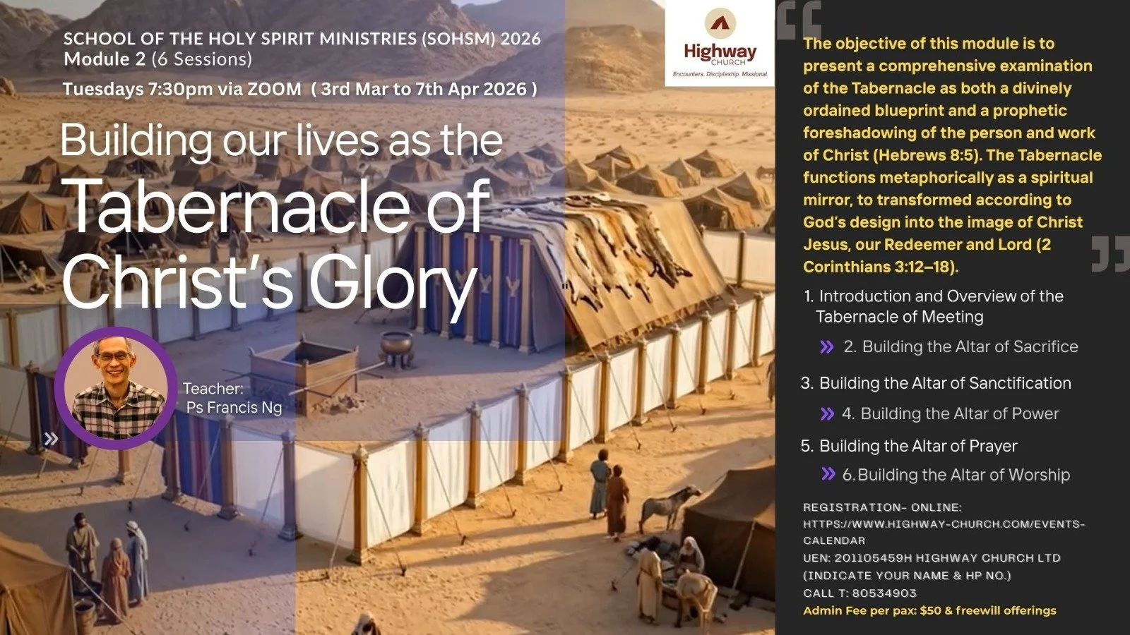 SOHSM 2026 M2 - Building our lives as the Tabernacle of Christ’s Glory