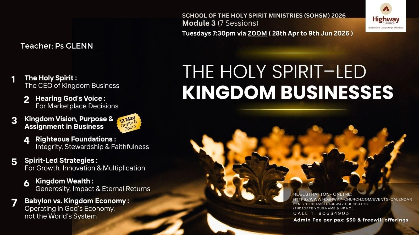 SOHSM 2026 M3 - The Holy Spirit-Led Kingdom Business