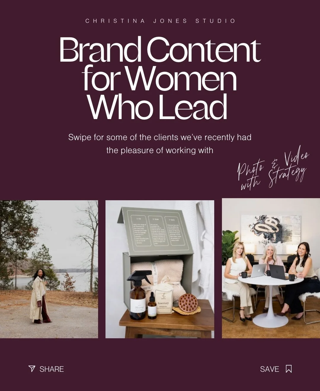 Here are some of the amazing women entrepreneurs we had the pleasure of working with recently!

They all had various brand goals, but the common theme was to share more content that matches their level of expertise and the type of clients they now wa