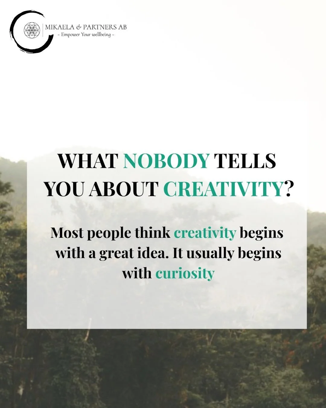Start with one thing today.
Try something  you&rsquo;ve never done before. Read a different book. Take another route.
 Talk to someone new. Your brain builds creativity through new experiences,
 one small step at a time.
Together We Grow!

#Creativit