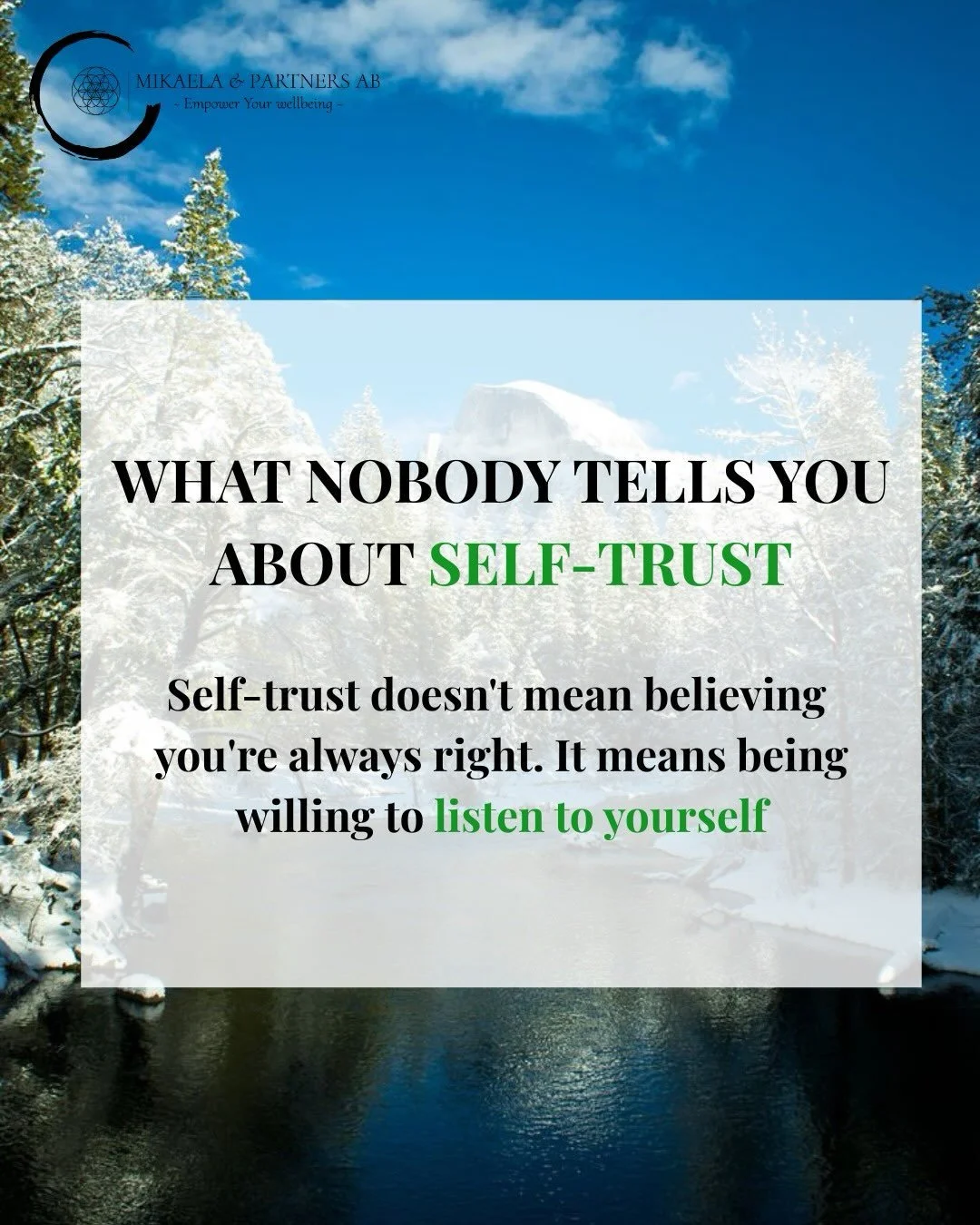 Trusting yourself doesn&rsquo;t mean having all the answers. 🌿
Sometimes, it&rsquo;s simply choosing to listen to your own voice before looking for reassurance from others. And even when you get something wrong, you can learn, adjust and trust yours