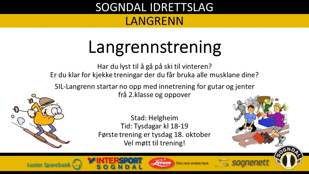 Oppstart langrennstrening