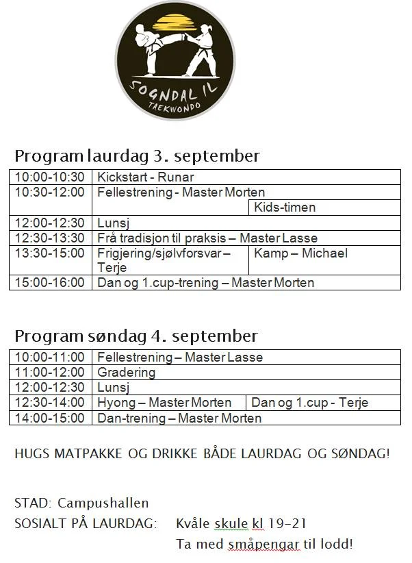 Taekwondo Kick-off program