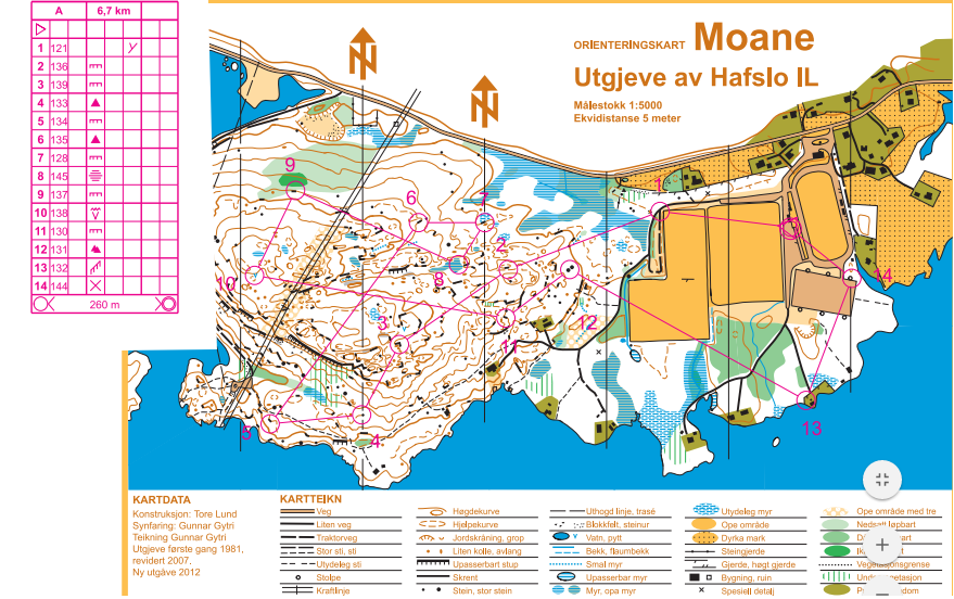 Resultat treningsløp Moane Hafslo
