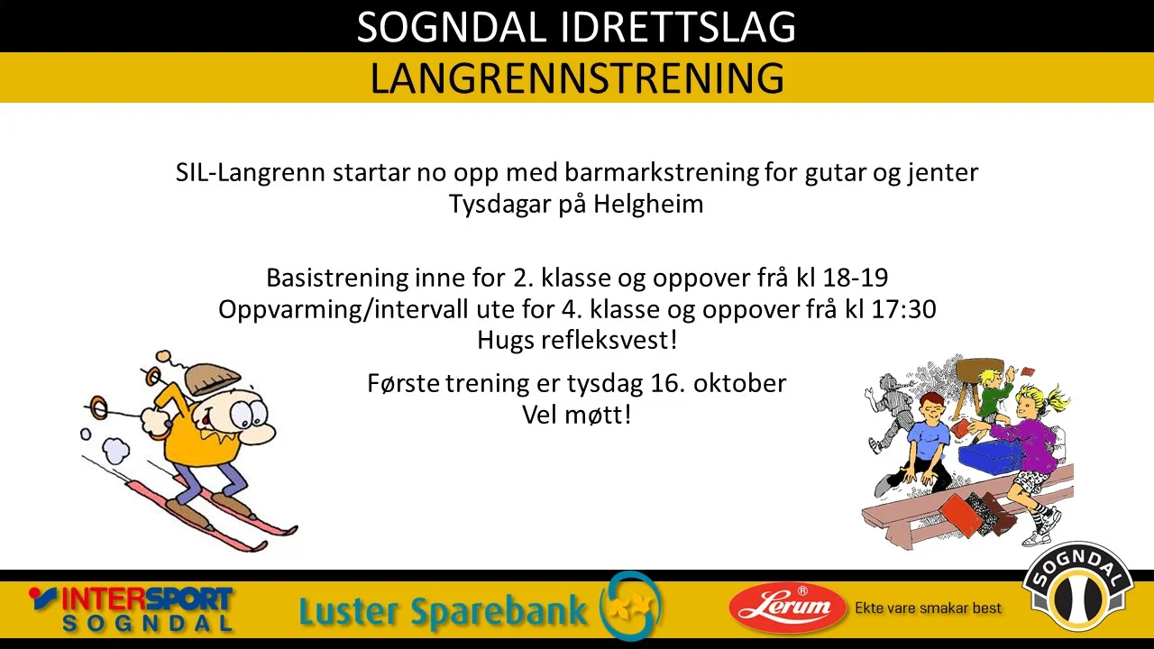 Oppstart langrennstrening