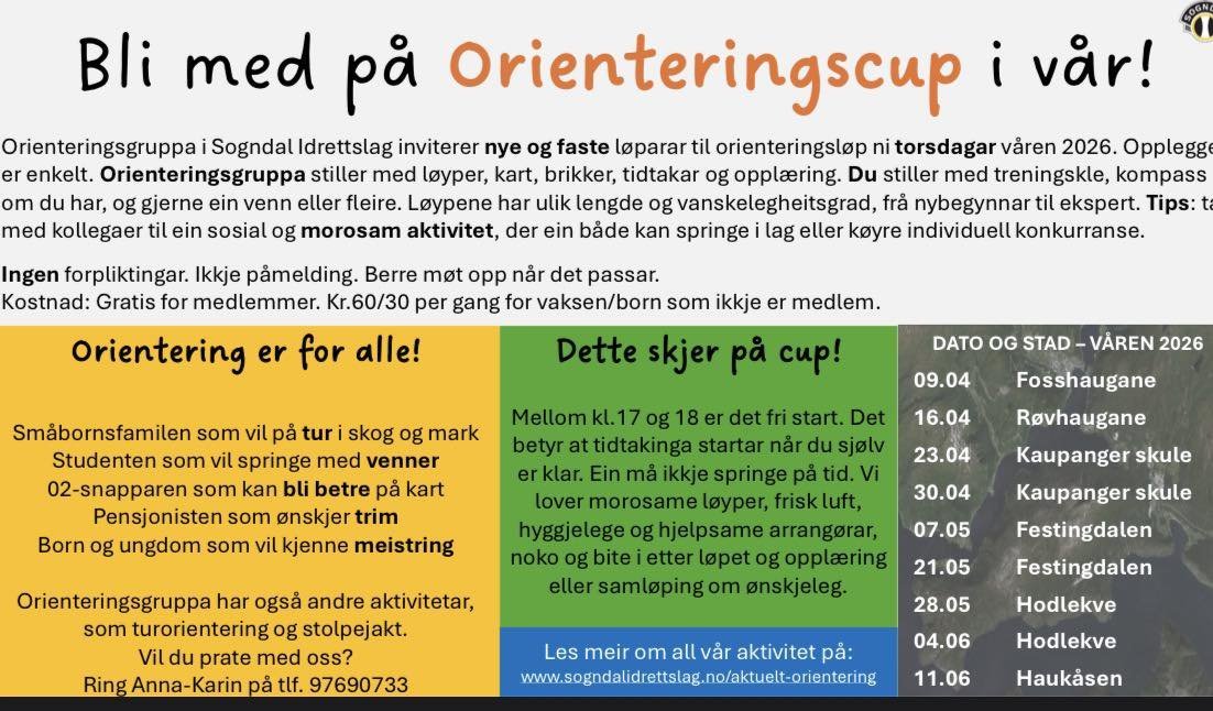 Ny orienteringssesong