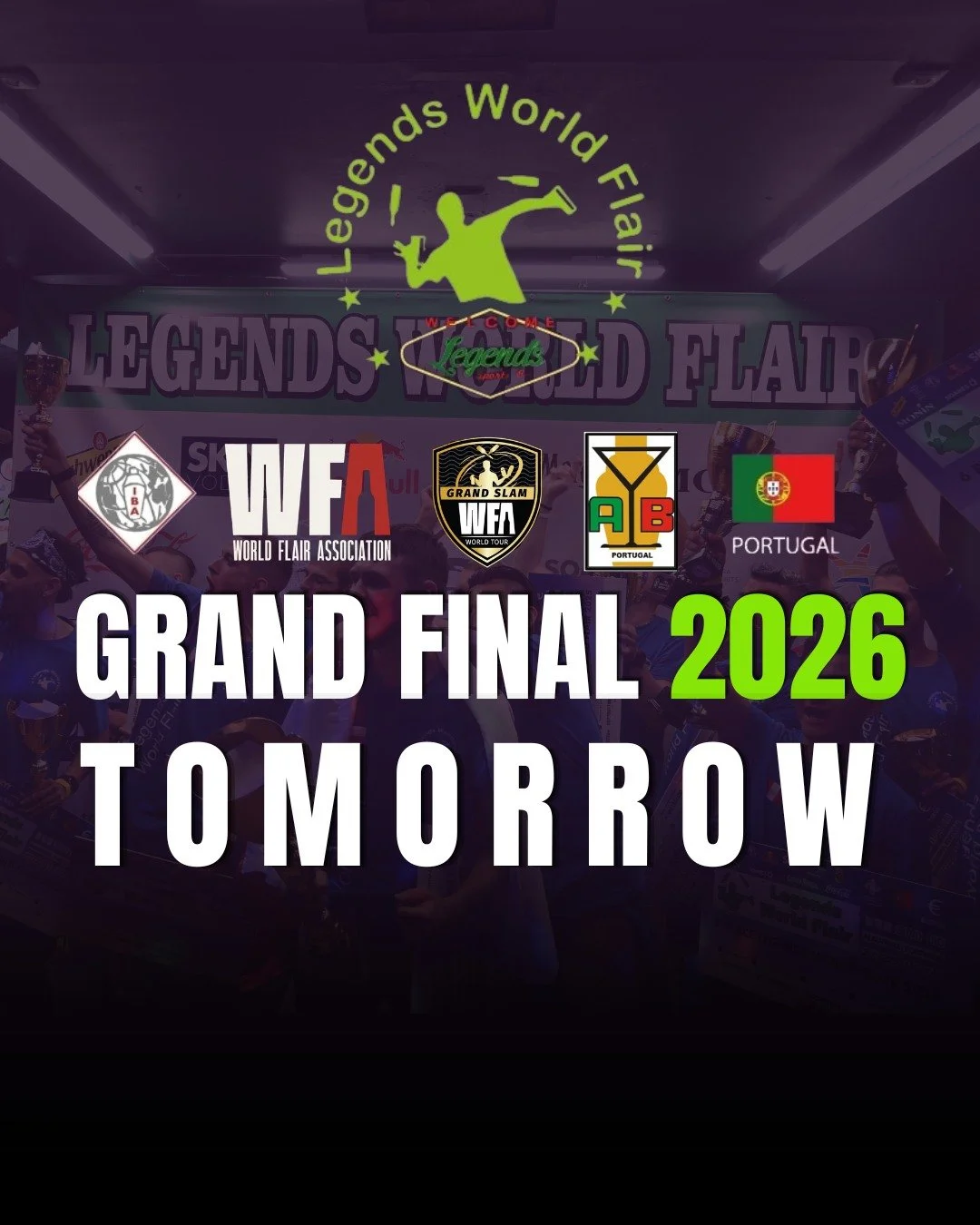TOMORROW 🔥🍸
It&rsquo;s happening. The stage is set, the energy is building&hellip;

See you at Legends. Don&rsquo;t miss it.

#LegendsWorldFlair #GrandFinal #Tomorrow #OnlyAtLegends #LegendsBarAlbufeira #AlbufeiraEvents #FlairBartending #NightlifeP