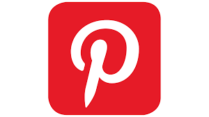 Pinterest logo with a white stylized 'P' on a red background.