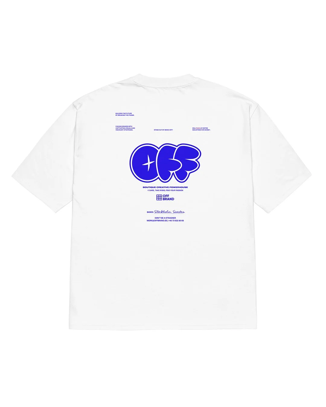 'OFF' T-shirt | Blue on White