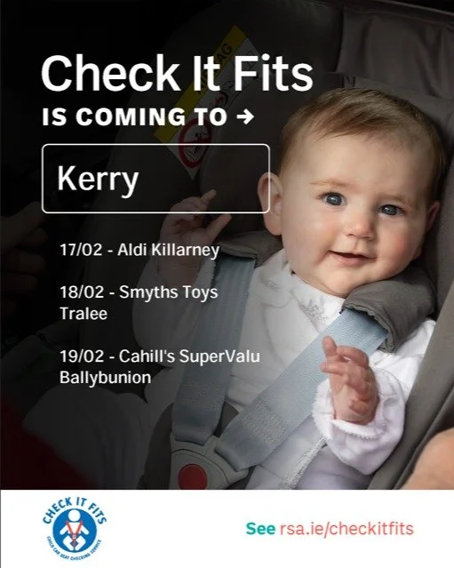 RSA - Check it fits: Visiting Manor West on 18th Feb.
Since October 2013, the RSA&rsquo;s &lsquo;Check it Fits&rsquo; Service has checked over 60,000 child car seats and restraints in Ireland. Of these, 82% required some adjustment. Worryingly, 75% o