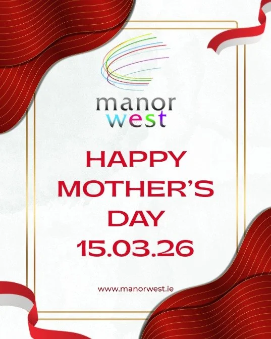 🌸 Mother&rsquo;s Day is on Sunday, March 15th! 🌸

Find the perfect gift from Manor West Shopping Centre &amp; Retail Park!
🎁 Fashion
🎁 Beauty
🎁 Cards, Chocolates &amp; Flowers
🎁 Homeware &amp; 🎁 Electronics
🎁 Delicious meal or coffee date

💝