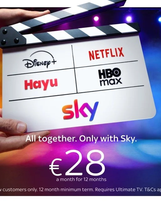 @skyireland 

🎉Great Deals with Sky, for more information why not pop into the Sky kiosk in Manor West Shopping Centre today
🎉