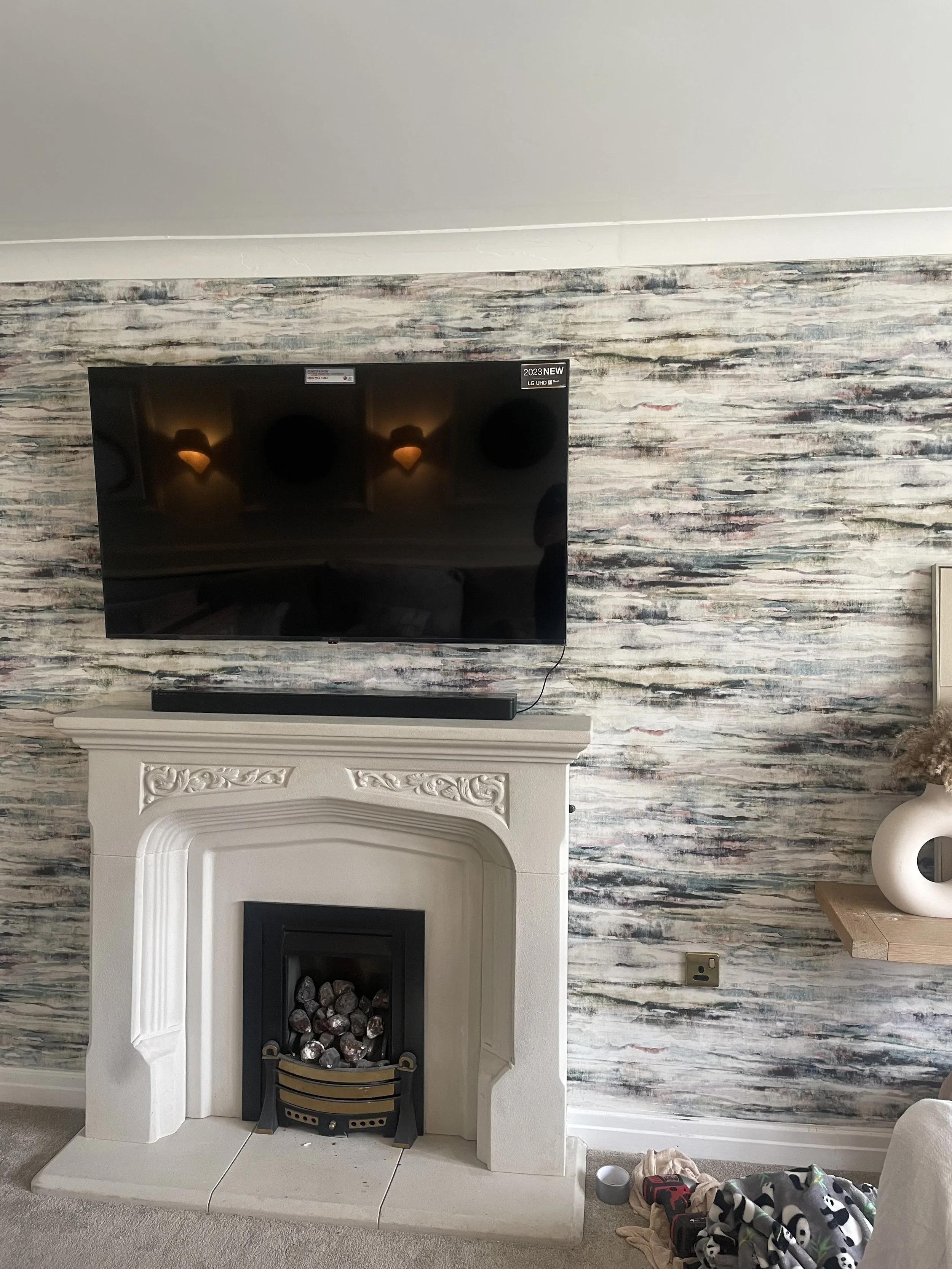 TV Installation with LED's behind