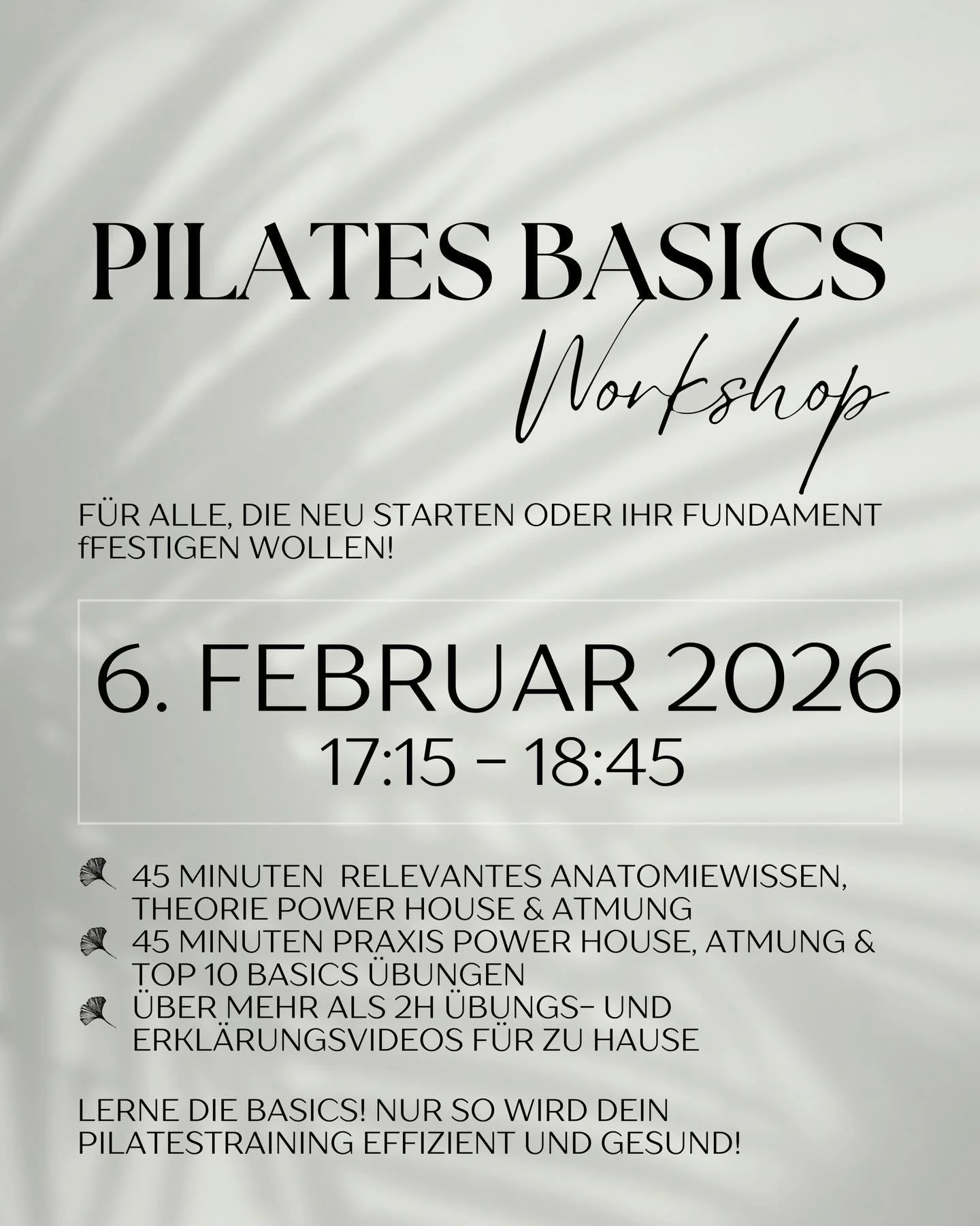 Ein letztes Mal...

14x durfte ich dieses wundervolle Format bereits durchf&uuml;hren.
In den letzten 3 Jahren habe ich damit die Pilates-Basics von 72 Menschen auf ein n&auml;chstes Level gehoben. 🔥🧘🏽&zwj;♀️
Und jetzt ist es so weit:
Ich werde di
