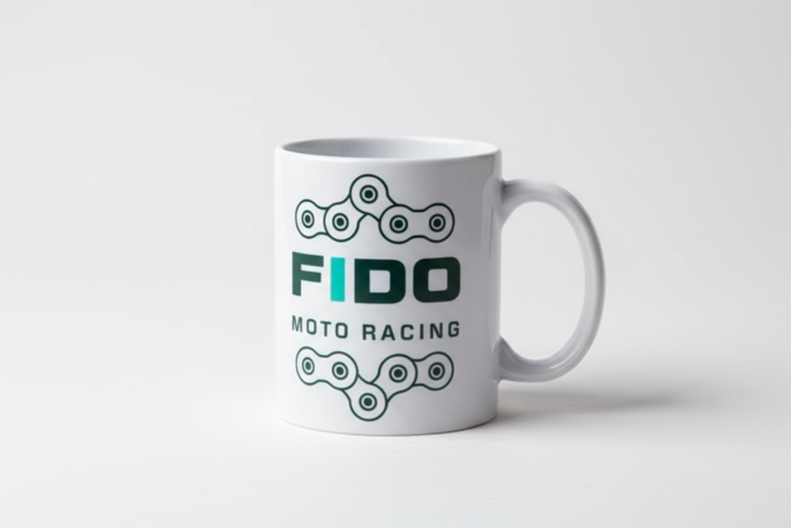 Tasse blanche Fido Moto Racing