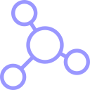 Icône représentant une molécule ou un modèle moléculaire