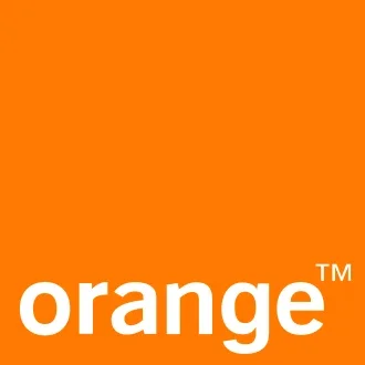 Logo orange avec le mot "orange" en blanc sur fond orange.