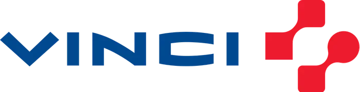 Logo de Vincia avec le nom en bleu et un point d'interrogation rouge.