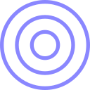 Cercle concentrique violet sur fond noir