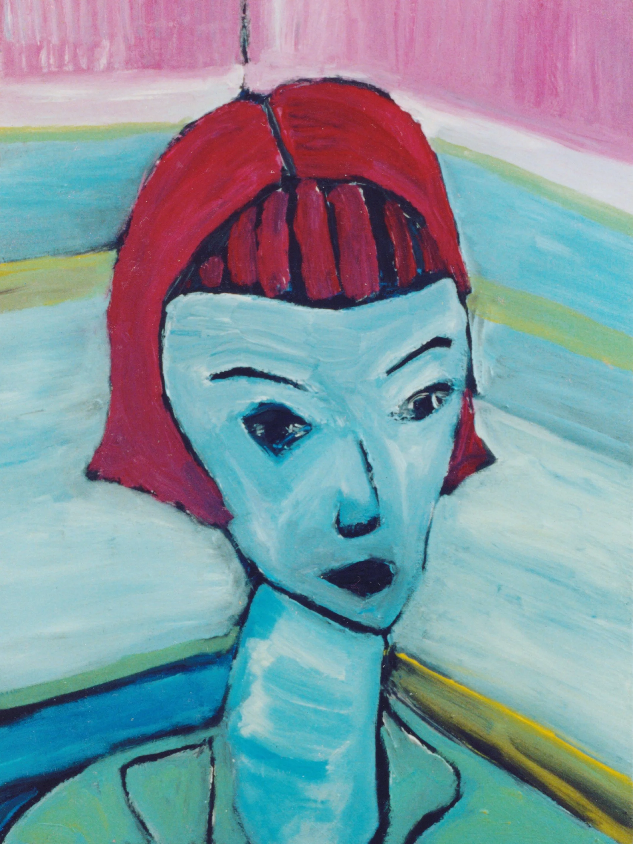 Maroon Fringe 1998 | Acrylic on canvas | 30 x 45 cm | $150
