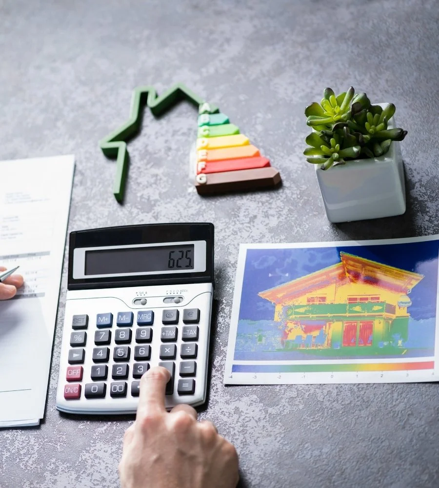 Energy performance certificate rating scale and calculator