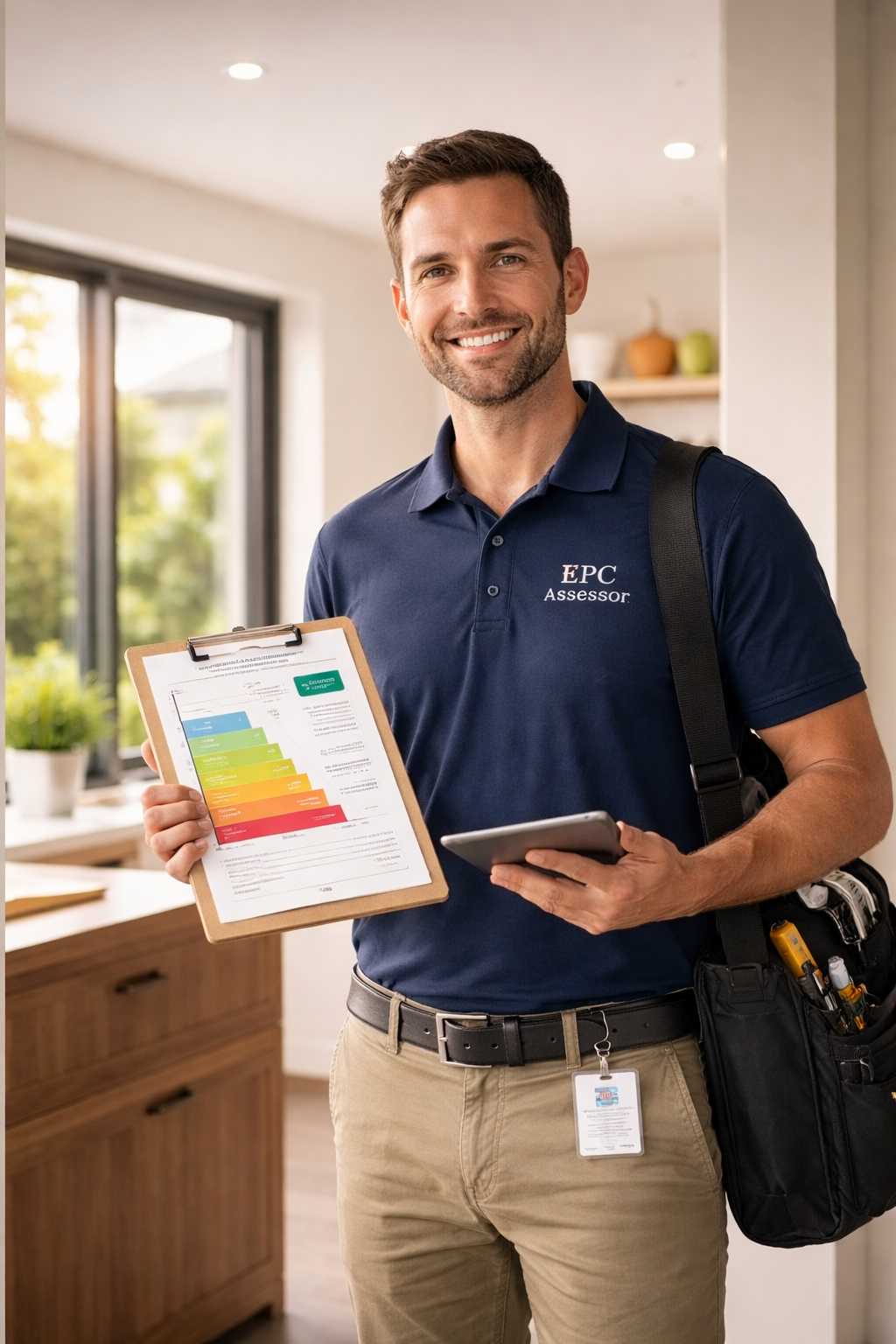 Domestic Energy Performance Certificate (EPC) assessor carrying out a property energy assessment in Cardiff and the Vale of Glamorgan.