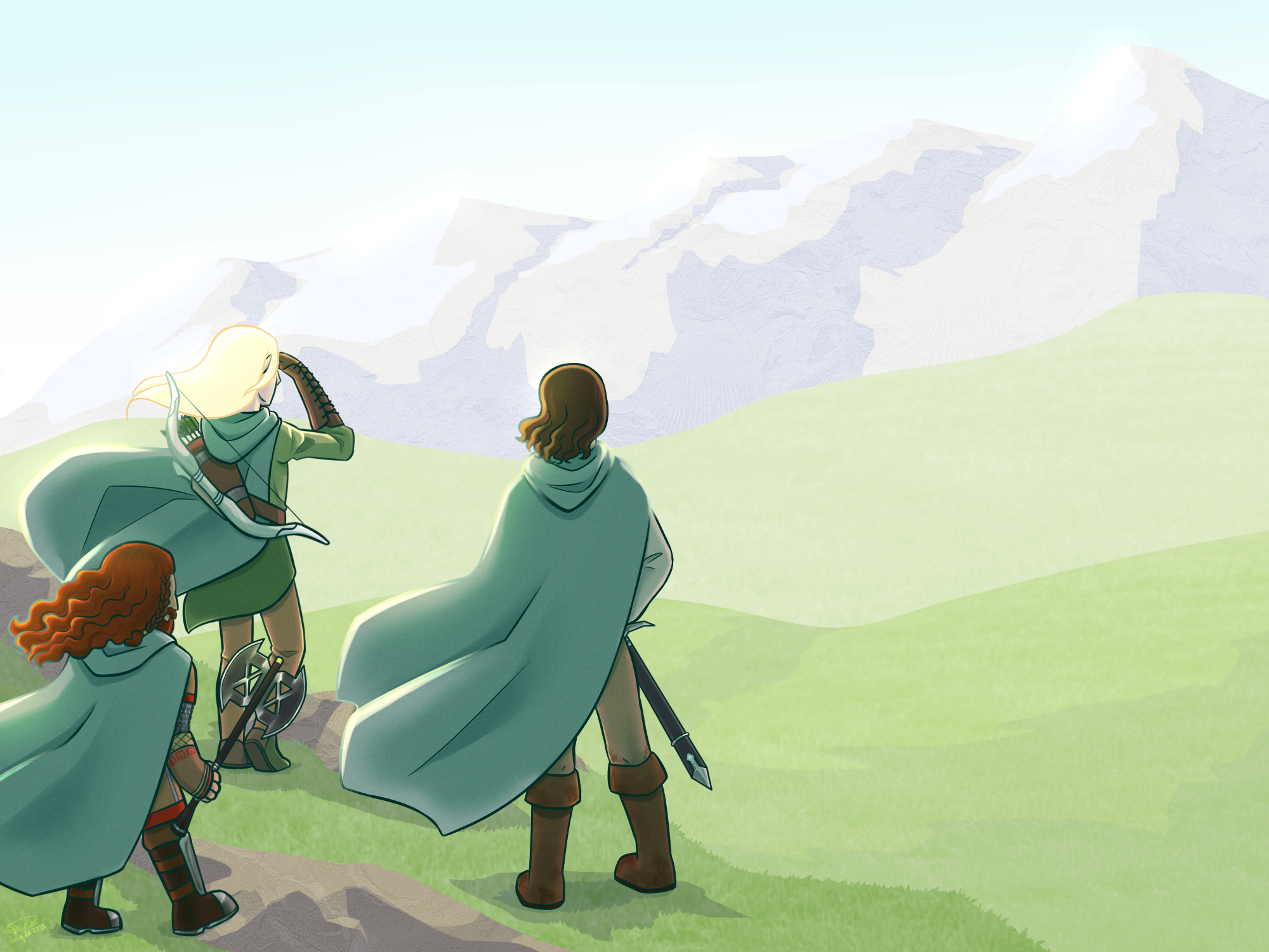 Fan art for the Lord of the Rings trilogy