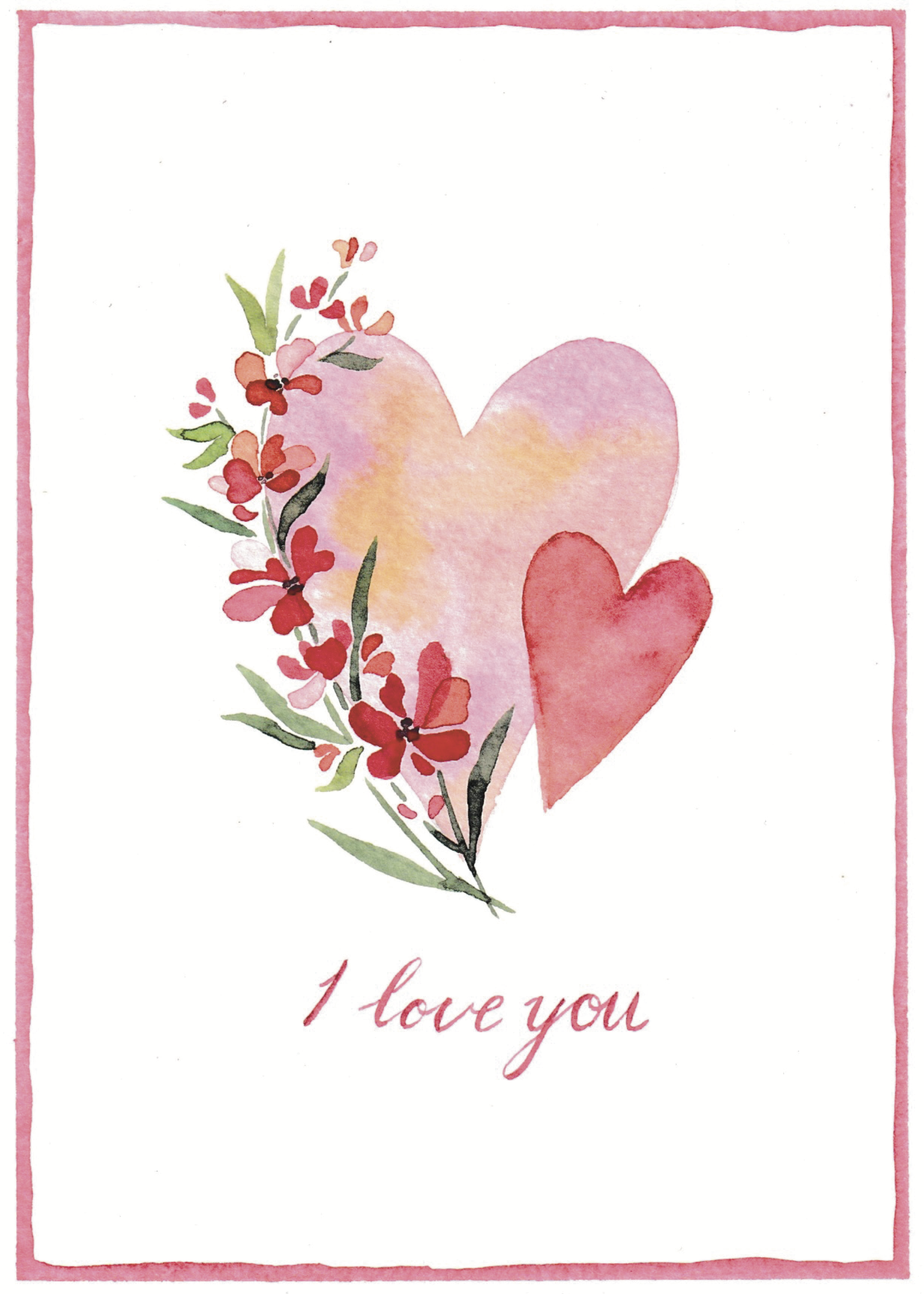 “I love you” greeting card