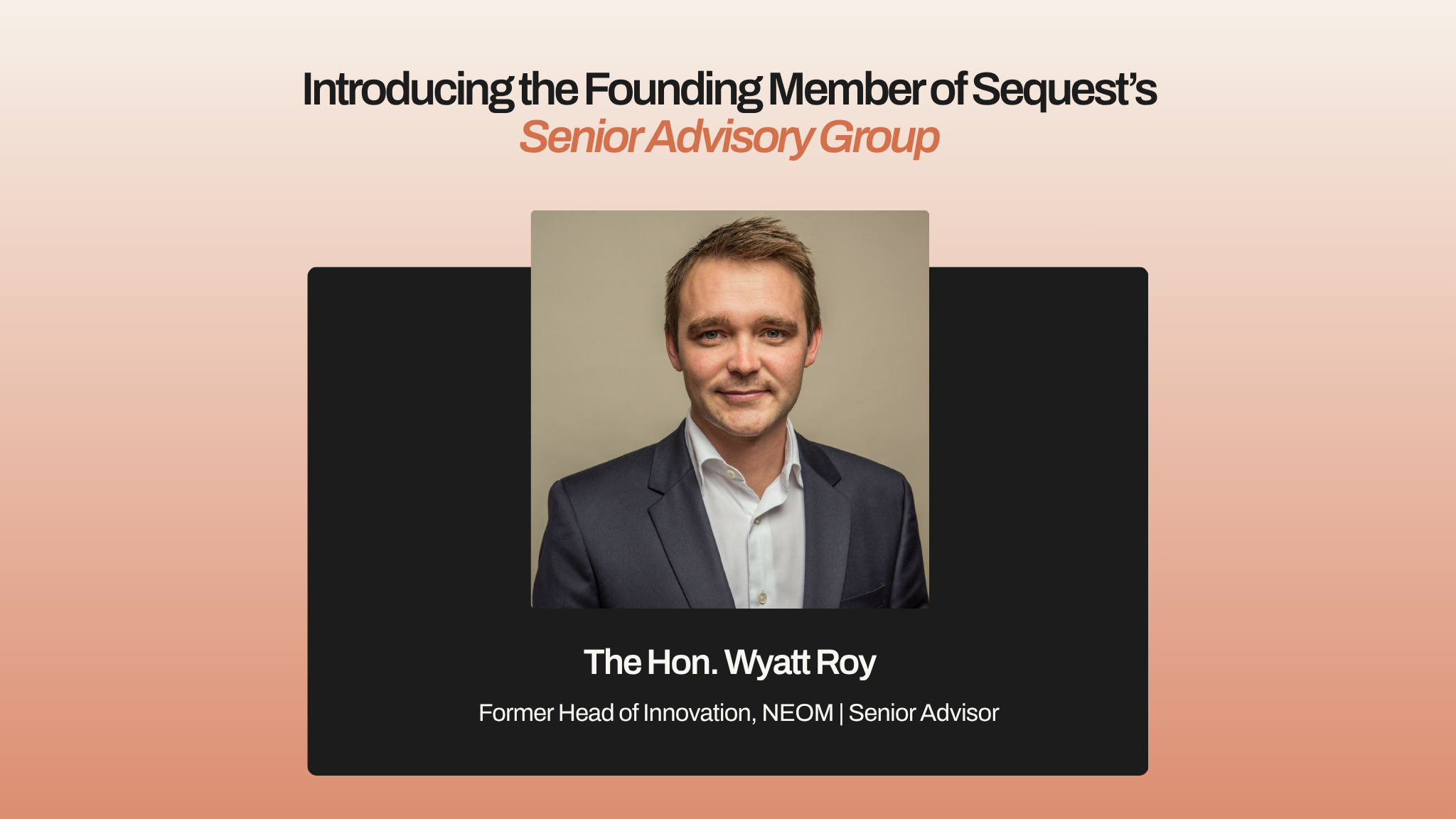 Sequest Establishes Senior Advisory Group to Accelerate Carbon Removal Operations in Saudi Arabia