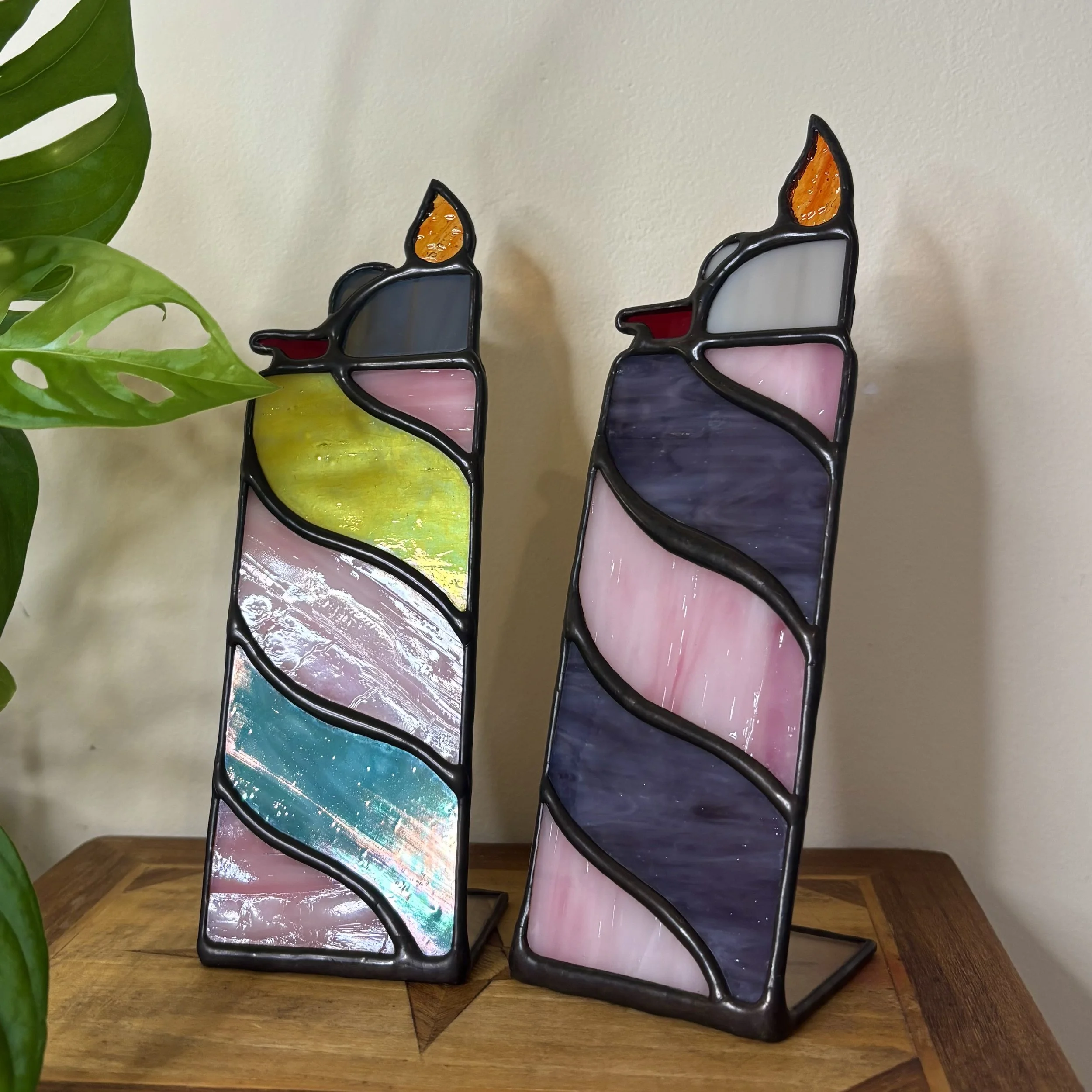 Stained Glass Standing Lighters