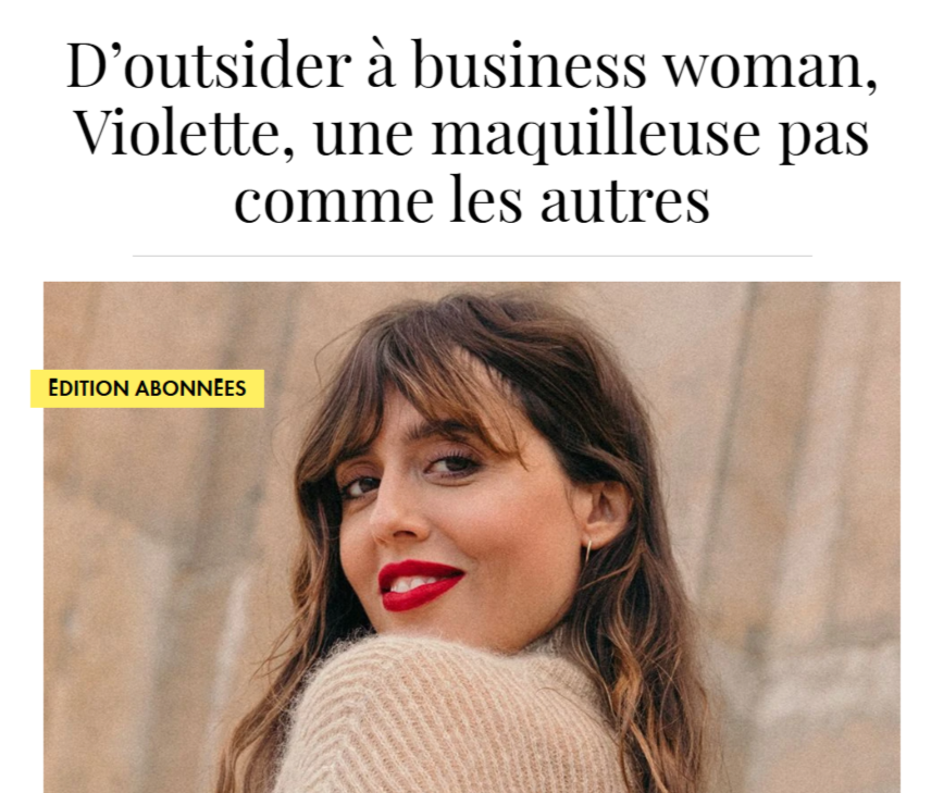 Portrait de Violette Serrat - publié dans ELLE.