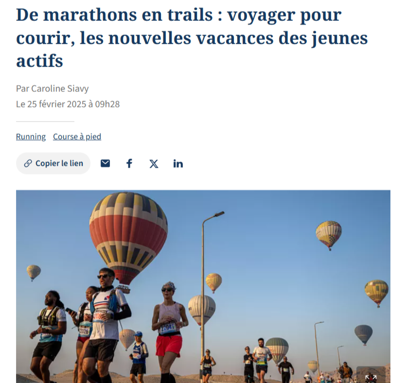 Voyager pour courir - publié dans Le Figaro Voyage.