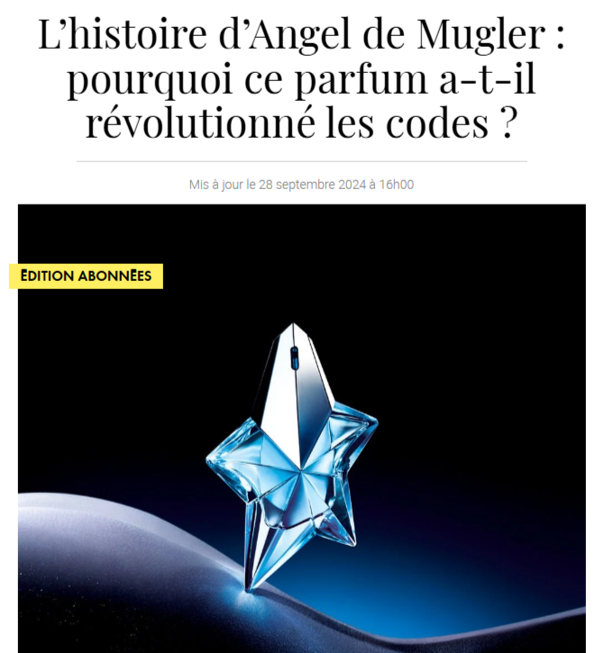 L'histoire d'Angel de Mugler - publié dans ELLE.