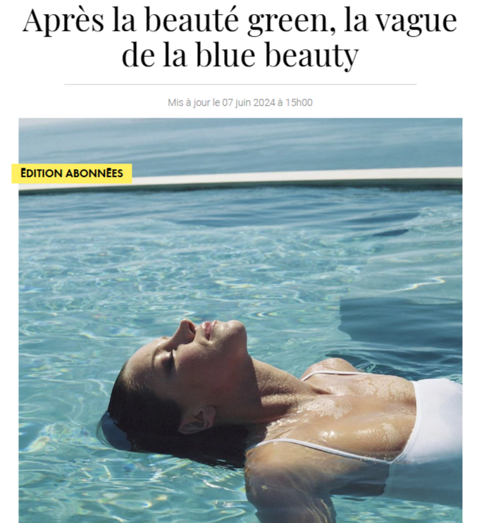 La vague de la blue beauty - publié dans ELLE.