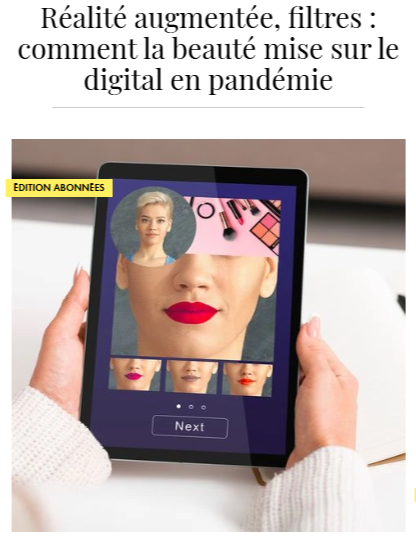 Les marques de beauté misent sur le digital - publié dans ELLE. 